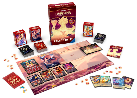 The Illumineer's Quest: Palace Heist box contents on display.